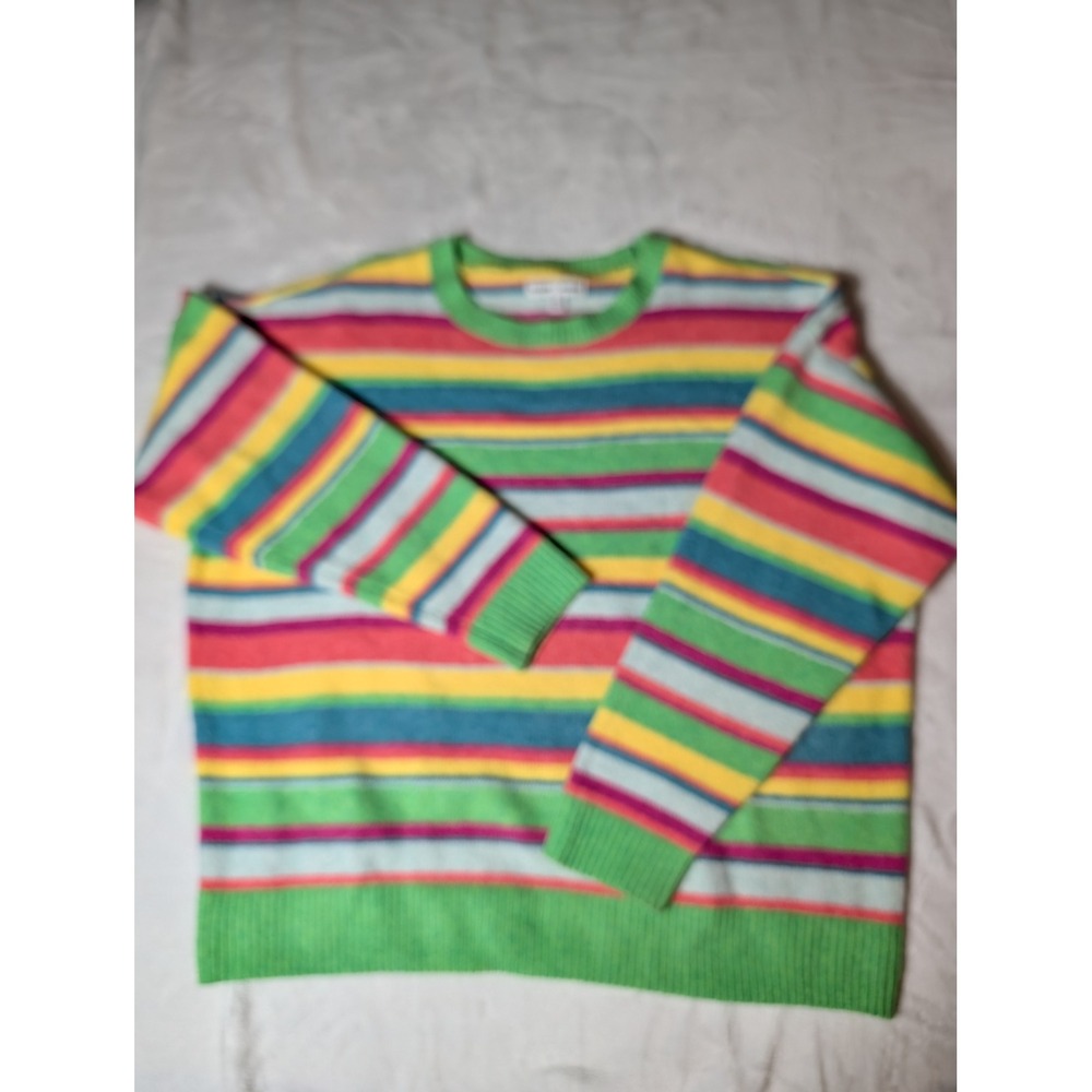 Crayola x Kohl's Rainbow Stripe Sweater XL Colorful Y2K Dopamine Knit